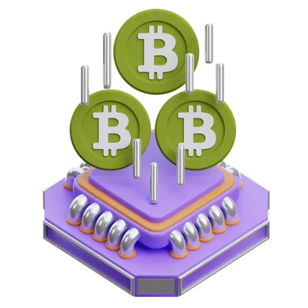 Algoritmo de mineração  3D Icon