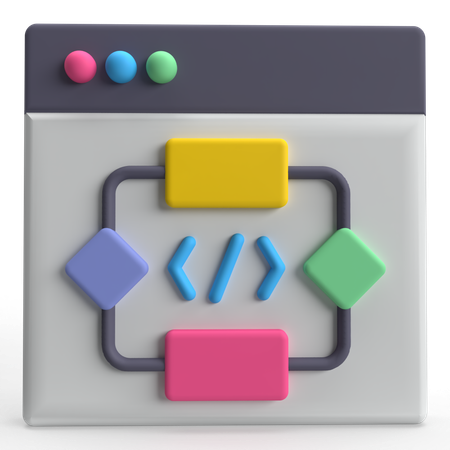 Algoritmo web  3D Icon