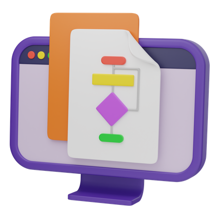 Algoritmo web  3D Icon