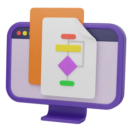 Algoritmo web  3D Icon