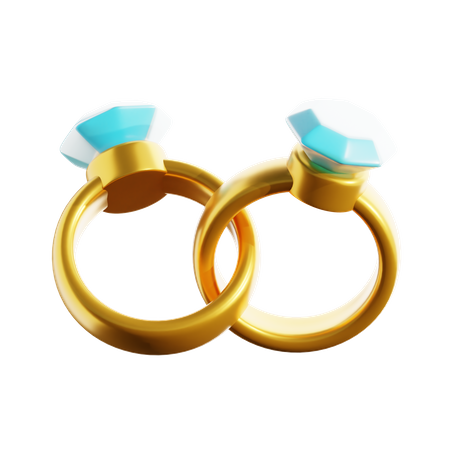 Alianças de casamento  3D Icon