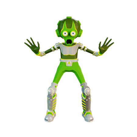 Alien ayant peur  3D Icon