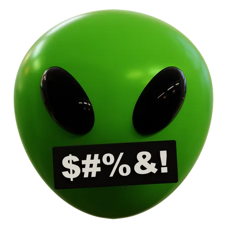 Alien Curse Emoji  3D Icon