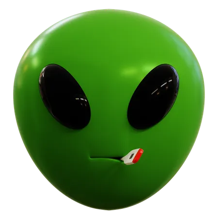 Emoji alienígena doente  3D Icon