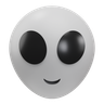 alien emoji 3d illustration