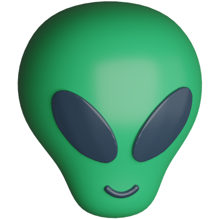 Alien Face  3D Icon