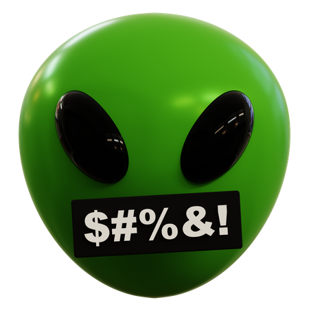 Alien-Fluch-Emoji  3D Icon