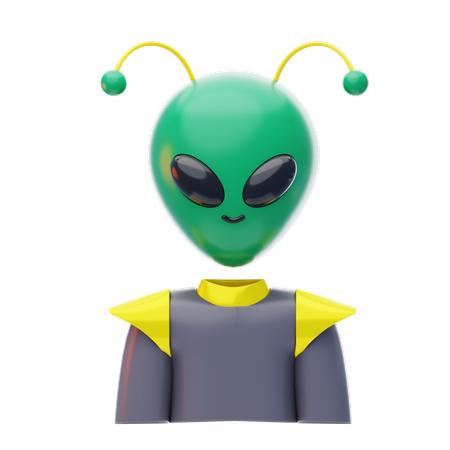 Alien Head  3D Icon