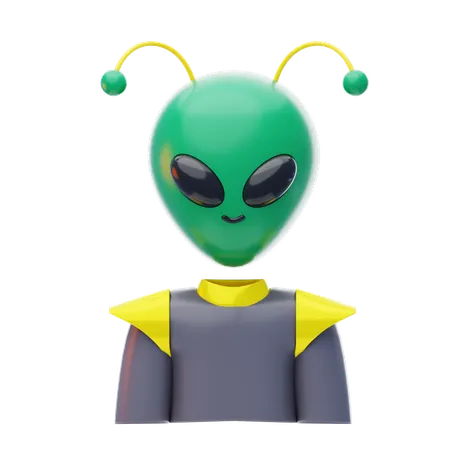 Alien Head  3D Icon
