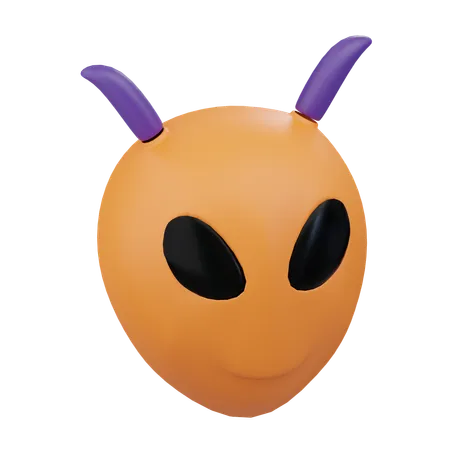 Alien Head  3D Icon