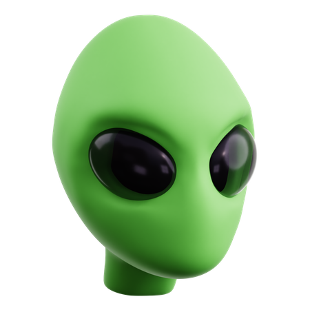 Alien Head 3D Icon