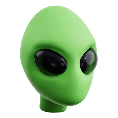 Alien Head 3D Icon