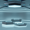 3d alien ship futuristic podium emoji