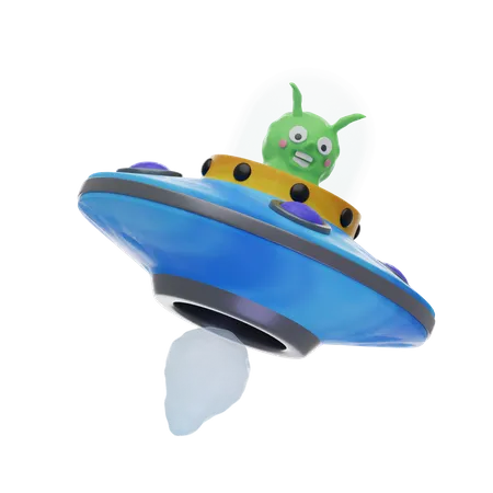 Alien Spaceship  3D Icon