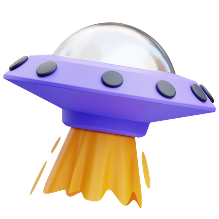 Alien Spaceship  3D Icon