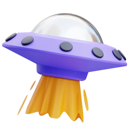 Alien Spaceship  3D Icon