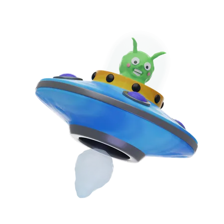 Alien Spaceship 3D Icon