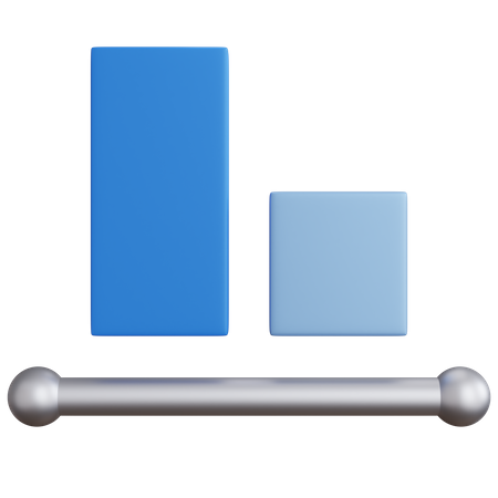 Align Bottom  3D Icon