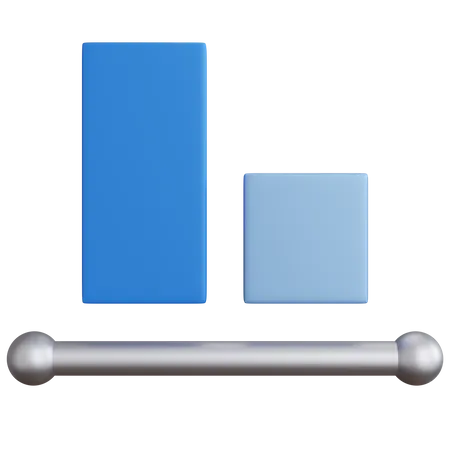 Align Bottom  3D Icon