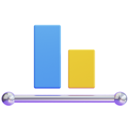 Align bottom  3D Icon