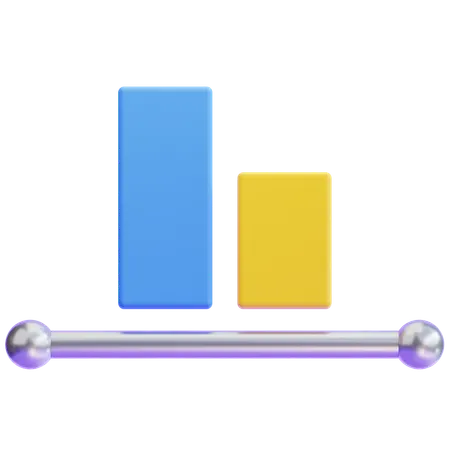 Align bottom  3D Icon