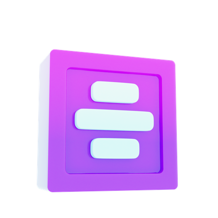 Align Center  3D Icon