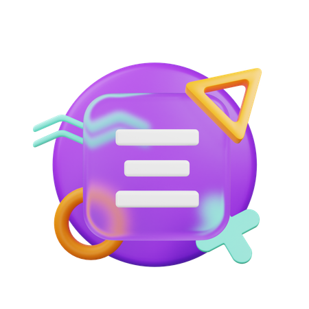 Align Center  3D Icon