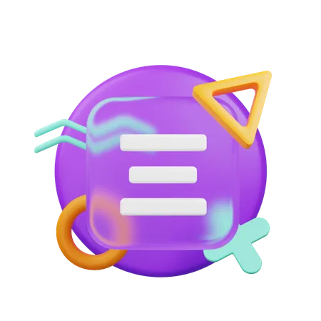 Align Center  3D Icon