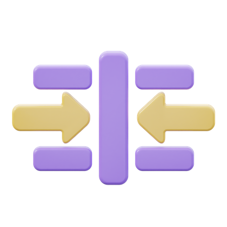 Align Center  3D Icon