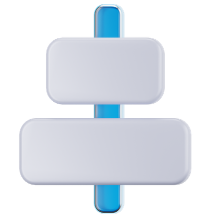 Align Center Horizontal  3D Icon