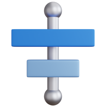 Align Horizontal  3D Icon