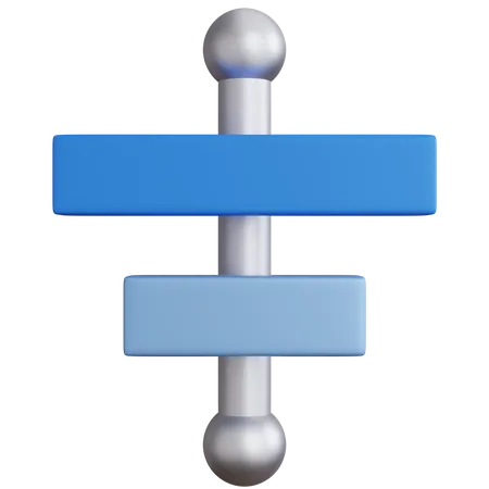 Align Horizontal  3D Icon