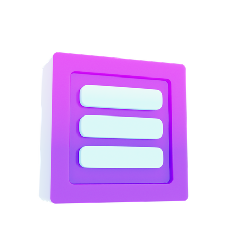 Align Justify  3D Icon