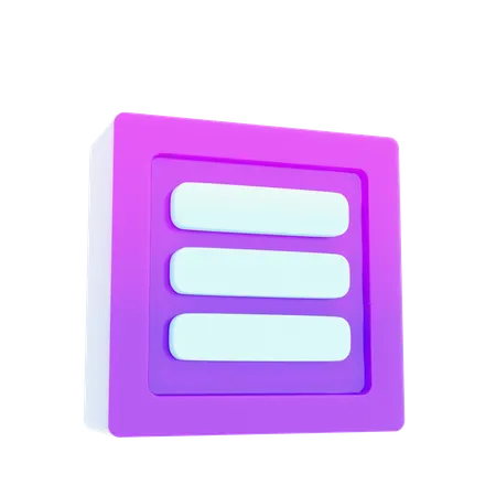 Align Justify  3D Icon