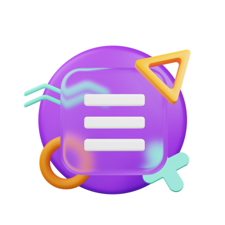 Align Justify  3D Icon
