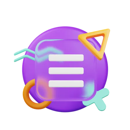 Align Justify  3D Icon