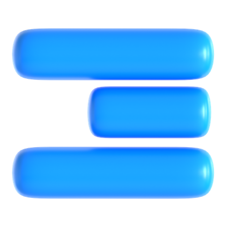 Align Left  3D Icon
