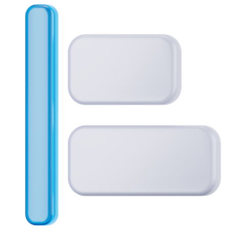 Align Left  3D Icon