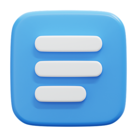 Align Left  3Dアイコン