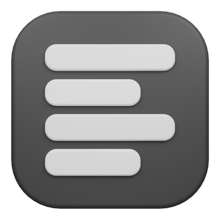 Align Left  3Dアイコン