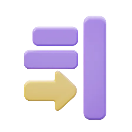 Align Right  3D Icon