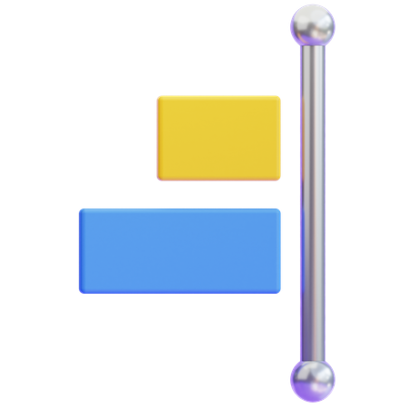 Align right  3D Icon