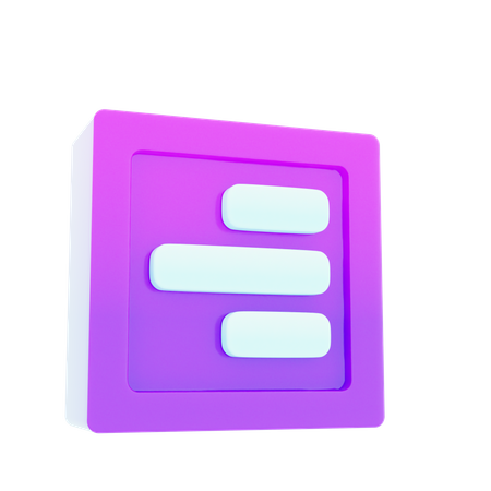 Align Right  3D Icon