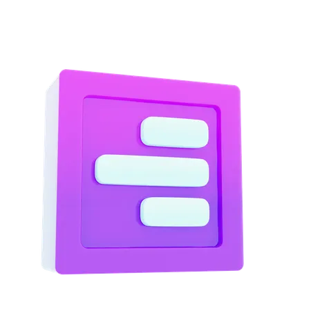 Align Right  3D Icon