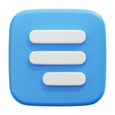Align Right  3D Icon