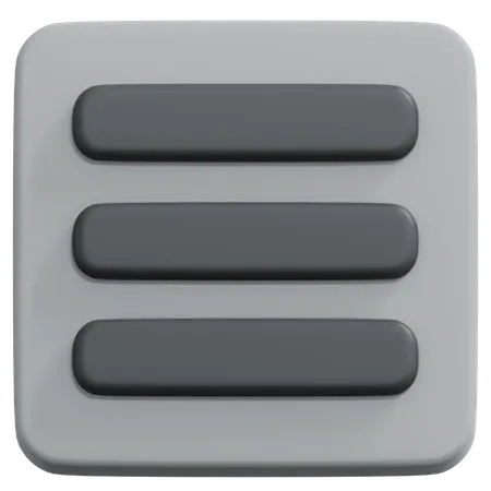 Align Text Center  3D Icon