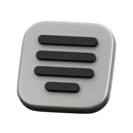 Align Text Center  3D Icon