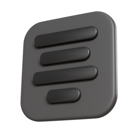 Align Text Center  3D Icon