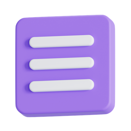 Align text justified  3D Icon