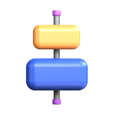 Alignement central  3D Icon